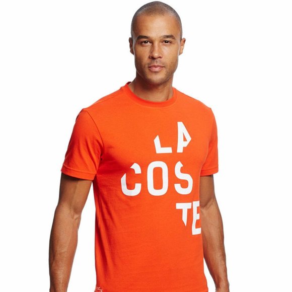 🐊LACOSTE Graphic T-Shirt, Etna Red - Picture 1 of 1